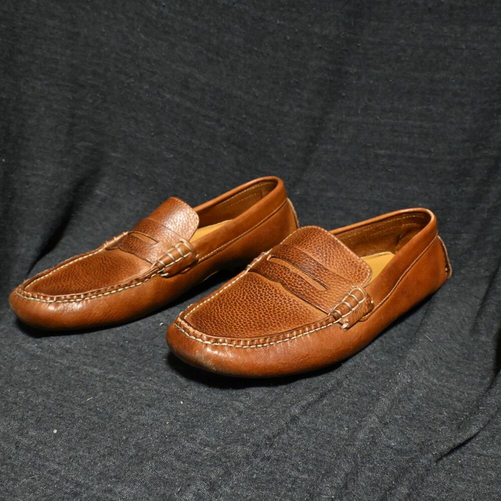 Cole Haan x Nike Air Men's 10M Driving Slip-On Moc Loafers Pebble Grain Leather